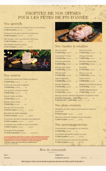  Boucherie / traiteur : les f&ecirc;tes