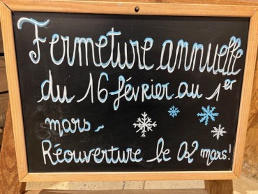 FERMETURE D'HIVER