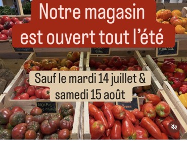 Ouvert tout l’été