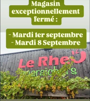 Fermeture exceptionnelle