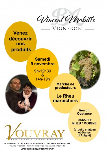 DEGUSTATION ET VENTE VOUVRAY 